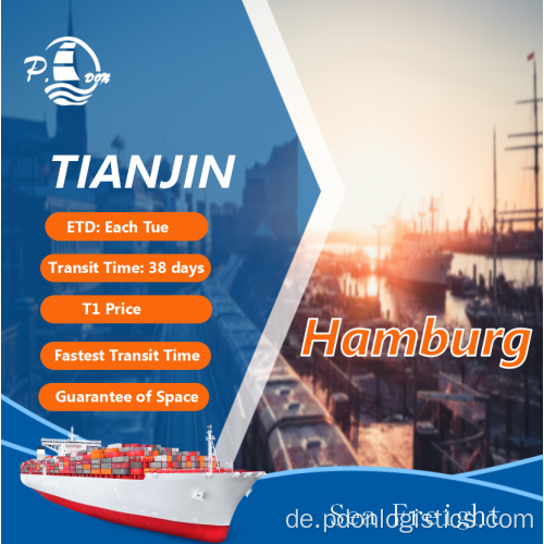 Meeresfracht von Tianjin nach Hamburg